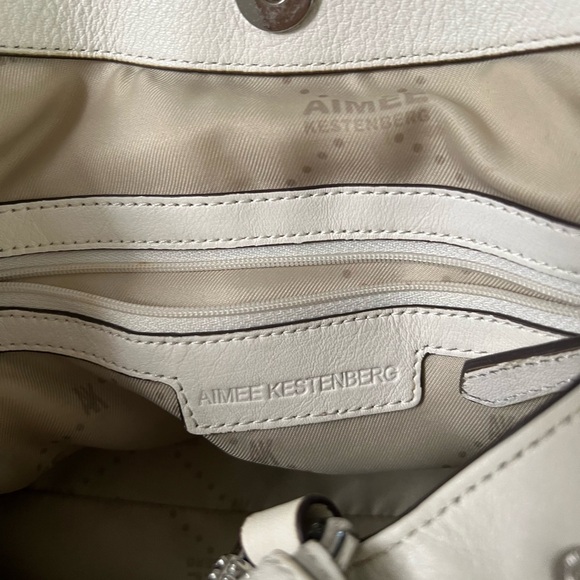 Aimee Kestenberg White Shoulder Bag with Silver Studs in a Star design - Picture 6 of 8